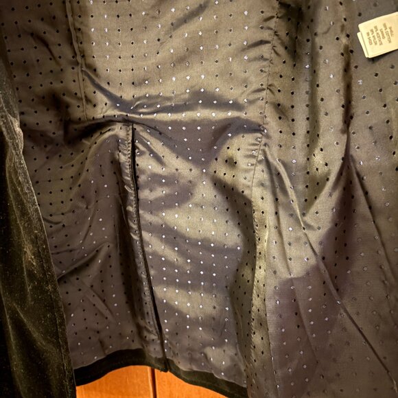 Banana Republic Black Velvet Blazer Jacket Womens Classic Tailored Sz 8 - Picture 7 of 9